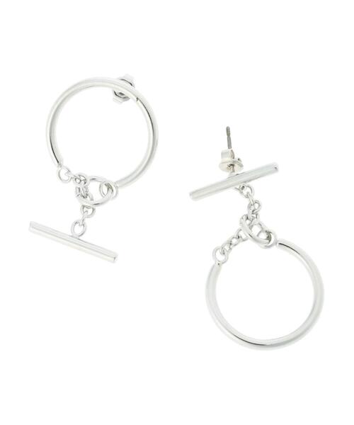 CRAFT STANDARD BOUTIQUE(クラフトスタンダードブティック)の「ラウンド&メタルバーアシメピアス *(ピアス(両耳用)・レディース・シルバー・FREE)」の7枚目の写真