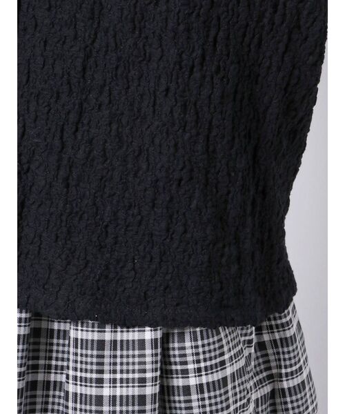 merry jenny（メリージェニー）の「ジャガードセーラーカラーブラウス（シャツ/ブラウス・レディース・ブラック/ベージュ/オフホワイト・FREE）」の7枚目の写真