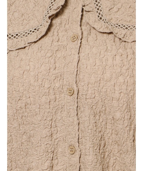 merry jenny（メリージェニー）の「ジャガードセーラーカラーブラウス（シャツ/ブラウス・レディース・ブラック/ベージュ/オフホワイト・FREE）」の11枚目の写真