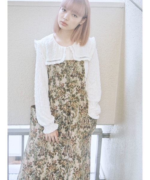 merry jenny（メリージェニー）の「ジャガードセーラーカラーブラウス（シャツ/ブラウス・レディース・ブラック/ベージュ/オフホワイト・FREE）」の18枚目の写真