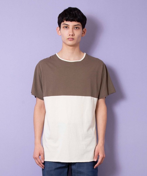 FACTOTUM(ファクトタム)の「【FACTOTUM】パネルトリムTシャツ(Tシャツ/カットソー・メンズ・ブラック/ピンク/ホワイト・48/46/44)」の5枚目の写真