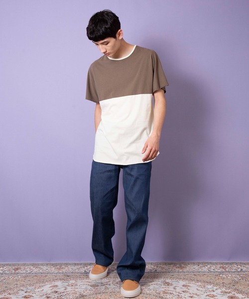 FACTOTUM(ファクトタム)の「【FACTOTUM】パネルトリムTシャツ(Tシャツ/カットソー・メンズ・ブラック/ピンク/ホワイト・48/46/44)」の9枚目の写真