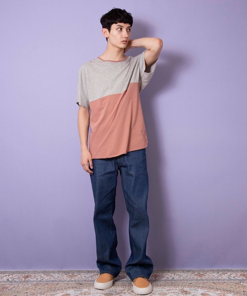 FACTOTUM(ファクトタム)の「【FACTOTUM】パネルトリムTシャツ(Tシャツ/カットソー・メンズ・ブラック/ピンク/ホワイト・48/46/44)」の10枚目の写真