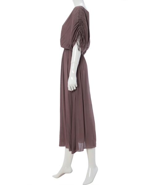 fifth(フィフス)の「ギャザースリーブカシュクールワンピース(ワンピース・レディース・スモークピンク/モカ/ブラック・SMALL/MEDIUM)」の7枚目の写真