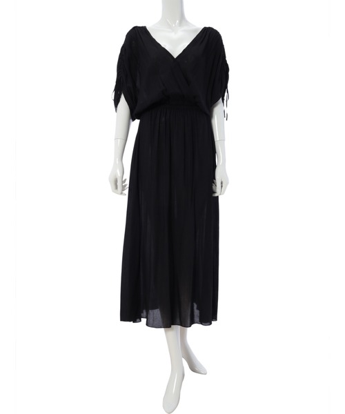 fifth(フィフス)の「ギャザースリーブカシュクールワンピース(ワンピース・レディース・スモークピンク/モカ/ブラック・SMALL/MEDIUM)」の13枚目の写真