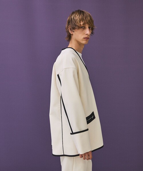 PUBLIC TOKYO（パブリックトウキョウ）の「【youth】UNEVENジップブルゾン（ブルゾン・メンズ・ホワイト/ライトブラウン・1/2）」の6枚目の写真