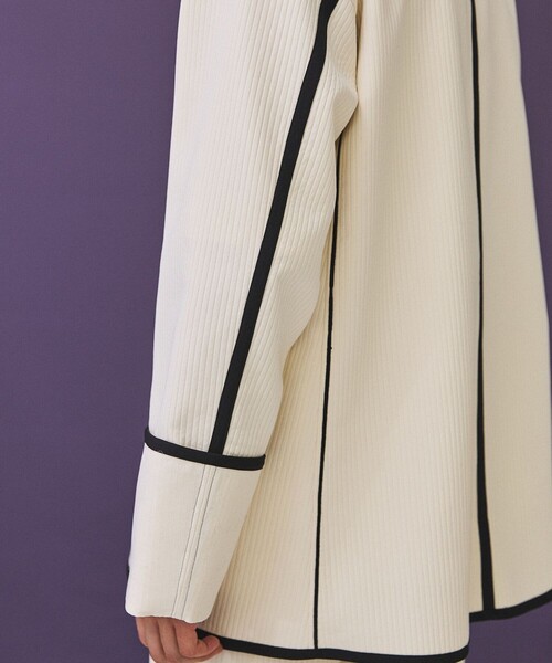 PUBLIC TOKYO（パブリックトウキョウ）の「【youth】UNEVENジップブルゾン（ブルゾン・メンズ・ホワイト/ライトブラウン・1/2）」の16枚目の写真