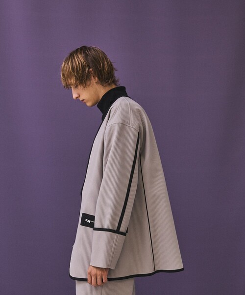 PUBLIC TOKYO（パブリックトウキョウ）の「【youth】UNEVENジップブルゾン（ブルゾン・メンズ・ホワイト/ライトブラウン・1/2）」の21枚目の写真