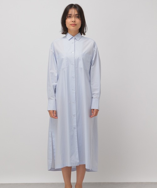 BAYFLOW(ベイフロー)の「【MW SUNRISE(エムダブリューサンライズ)】コットンブロードワンピース(ワンピース・レディース・ホワイト/ライトブルー/チャコール・FREE)」の12枚目の写真