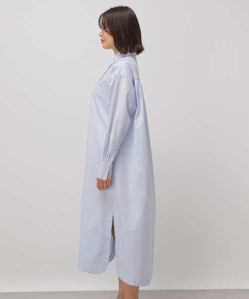 BAYFLOW(ベイフロー)の「【MW SUNRISE(エムダブリューサンライズ)】コットンブロードワンピース(ワンピース・レディース・ホワイト/ライトブルー/チャコール・FREE)」の13枚目の写真