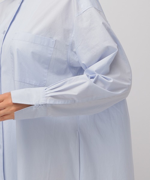 BAYFLOW(ベイフロー)の「【MW SUNRISE(エムダブリューサンライズ)】コットンブロードワンピース(ワンピース・レディース・ホワイト/ライトブルー/チャコール・FREE)」の16枚目の写真