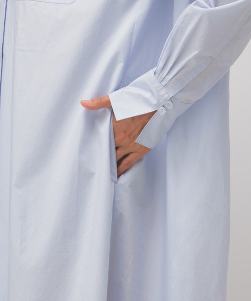 BAYFLOW(ベイフロー)の「【MW SUNRISE(エムダブリューサンライズ)】コットンブロードワンピース(ワンピース・レディース・ホワイト/ライトブルー/チャコール・FREE)」の17枚目の写真