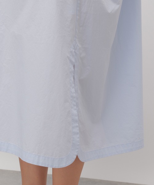 BAYFLOW(ベイフロー)の「【MW SUNRISE(エムダブリューサンライズ)】コットンブロードワンピース(ワンピース・レディース・ホワイト/ライトブルー/チャコール・FREE)」の18枚目の写真