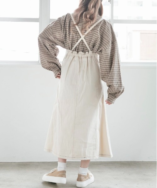 nemne store（ネンネストア）の「落ち葉を拾うアソートオーバーシャツ（シャツ/ブラウス・レディース・ブルーグリーン/スミクロ/ブラウン系/ブルー系・フリー）」の13枚目の写真