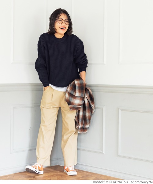 coca(coca)(コカ)の「スポンディッシュなプルオーバーニット(ニット/セーター・レディース・ブラック/ネイビー・M/L)」の15枚目の写真