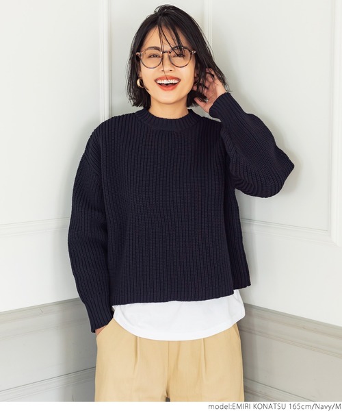coca(coca)(コカ)の「スポンディッシュなプルオーバーニット(ニット/セーター・レディース・ブラック/ネイビー・M/L)」の13枚目の写真
