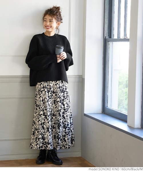 coca(coca)(コカ)の「スポンディッシュなプルオーバーニット(ニット/セーター・レディース・ブラック/ネイビー・M/L)」の14枚目の写真