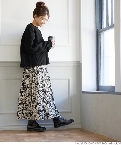 coca(coca)(コカ)の「スポンディッシュなプルオーバーニット(ニット/セーター・レディース・ブラック/ネイビー・M/L)」の12枚目の写真