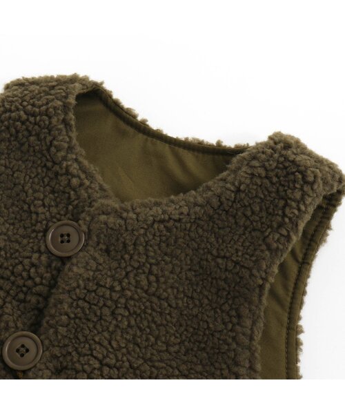 F.O.U（エフオーユー）の「リバーシブルオーバーベスト（ベスト・キッズ・ネイビー/カーキ・100/110/120/130/140）」の17枚目の写真