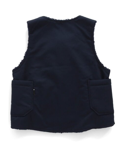 F.O.U（エフオーユー）の「リバーシブルオーバーベスト（ベスト・キッズ・ネイビー/カーキ・100/110/120/130/140）」の3枚目の写真