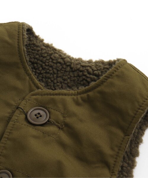 F.O.U（エフオーユー）の「リバーシブルオーバーベスト（ベスト・キッズ・ネイビー/カーキ・100/110/120/130/140）」の13枚目の写真