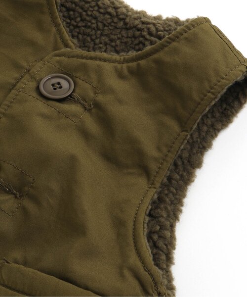 F.O.U（エフオーユー）の「リバーシブルオーバーベスト（ベスト・キッズ・ネイビー/カーキ・100/110/120/130/140）」の9枚目の写真