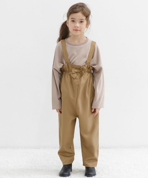 Bee des Bee（ビーデスビー）の「サスペンダー付きパンツ（サロペット/オーバーオール・キッズ・ブラック/ベージュ/パープル系その他/チャコール/ブラウン/カーキ/チョコ・110cm/100cm/120cm/130cm/140cm/150cm）」の21枚目の写真