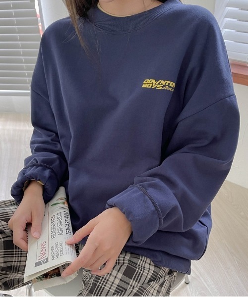 SONA（ソナ）の「SONYUNARA DOWNTOWNバックプリントトレーナー（Tシャツ/カットソー・レディース・ライトグレー/ネイビー・FREE）」の13枚目の写真