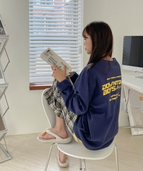 SONA（ソナ）の「SONYUNARA DOWNTOWNバックプリントトレーナー（Tシャツ/カットソー・レディース・ライトグレー/ネイビー・FREE）」の15枚目の写真