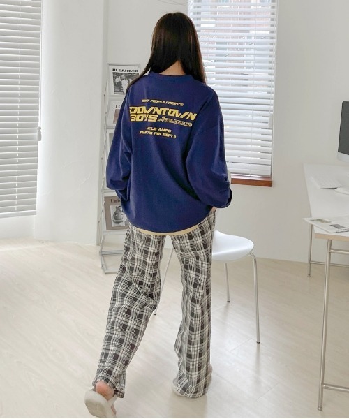 SONA（ソナ）の「SONYUNARA DOWNTOWNバックプリントトレーナー（Tシャツ/カットソー・レディース・ライトグレー/ネイビー・FREE）」の16枚目の写真