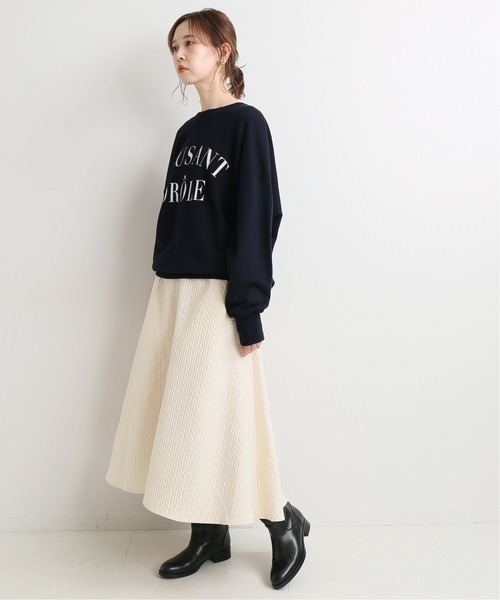 IENA(イエナ)の「キルティングジャガードスカート◆(スカート・レディース・ブラック/アイボリー・38/36/34)」の8枚目の写真