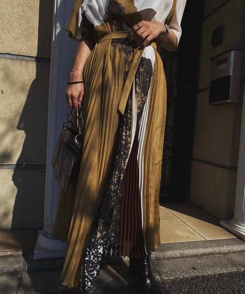 Ameri（アメリ）の「2WAY FUDE ART PLEATS DRESS（ワンピース
