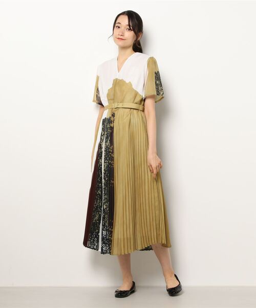 AMERI　FUDE ART PLEATS DRESS 本日のみ Ameri（アメリ）の「2WAY FUDE ART PLEATS DRESS（ワンピース）」 - WEAR