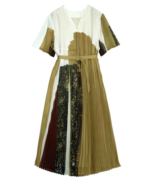 ワンピース Ameri VINTAGE FUDE ART PLEATS DRESS Ameri VINTAGE FUDE ART PLEATS DRESS アメリ - メルカリ
