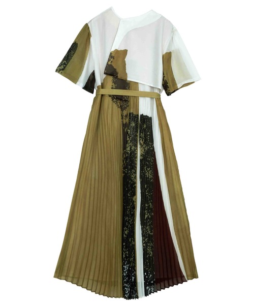 Ameri（アメリ）の「2WAY FUDE ART PLEATS DRESS（ワンピース