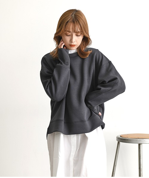 Dita（ディータ）の「21AW ダンボールニットプルオーバー（パーカー・レディース・ブラック/チャコールグレー/サンドグレー・FREE）」の13枚目の写真