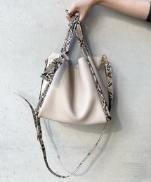 DouDou | ミニショルダー付ソフトレザー調ミニバッグ(トートバッグ)