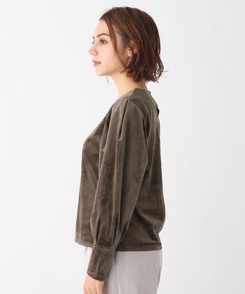 AG by aquagirl(エージーバイアクアガール)の「◆ベロア ショルダータックプルオーバー(Tシャツ/カットソー・レディース・ブラウン系その他2/ピンク系・38)」の4枚目の写真