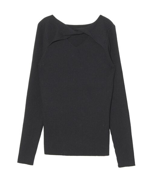 LAGUNAMOON（ラグナムーン）の「ツイストリブニットプルオーバー（ニット/セーター・レディース・ブラック/ベージュ/ブラウン・FREE）」の12枚目の写真