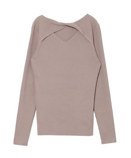 LAGUNAMOON（ラグナムーン）の「ツイストリブニットプルオーバー（ニット/セーター・レディース・ブラック/ベージュ/ブラウン・FREE）」の5枚目の写真