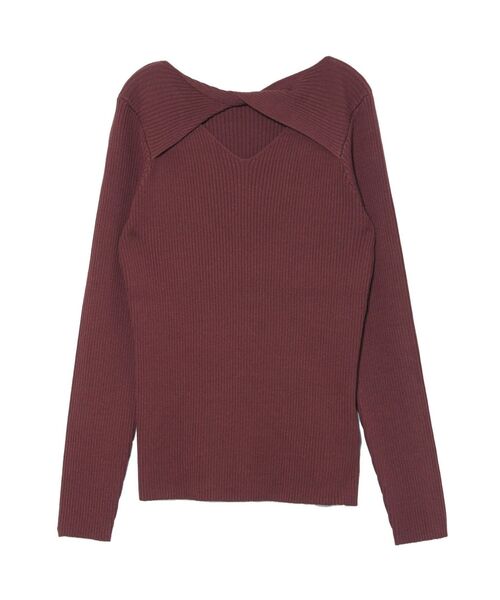 LAGUNAMOON（ラグナムーン）の「ツイストリブニットプルオーバー（ニット/セーター・レディース・ブラック/ベージュ/ブラウン・FREE）」の19枚目の写真