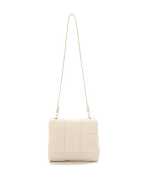 NATURAL BEAUTY BASIC（ナチュラルビューティーベーシック）の「キルトパティッドショルダー（ショルダーバッグ・レディース・ネイビー/オフホワイト・ﾌﾘ-）」の12枚目の写真