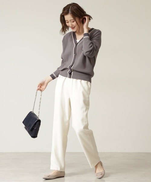 NATURAL BEAUTY BASIC（ナチュラルビューティーベーシック）の「キルトパティッドショルダー（ショルダーバッグ・レディース・ネイビー/オフホワイト・ﾌﾘ-）」の14枚目の写真