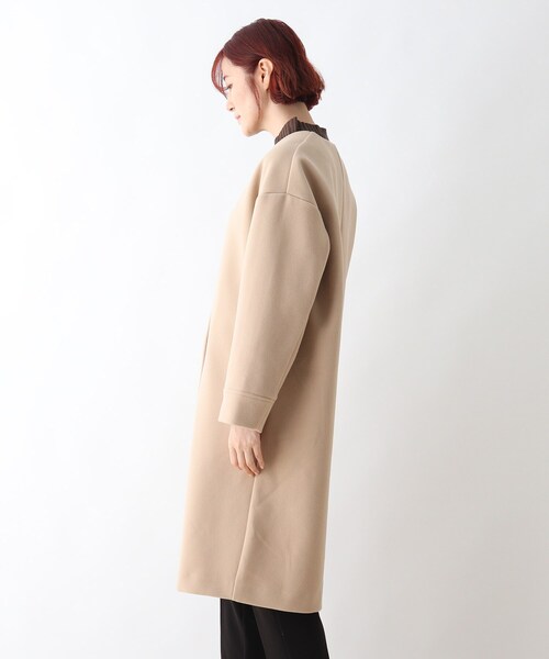 DRESKIP(ドレスキップ)の「◆ノーカラーVネックコート(ノーカラーコート・レディース・ブラック/カーキ/サンドベージュ・02/03)」の19枚目の写真