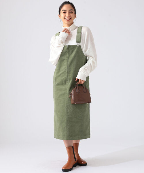 B:MING by BEAMS(ビーミングバイビームス)の「B:MING by BEAMS / コーデュロイ ジャンパースカート 21AW(ジャンパースカート・レディース・アイボリー/セージグリーン/ブラック・SMALL/MEDIUM)」の8枚目の写真