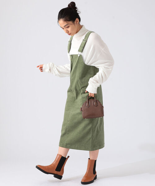 B:MING by BEAMS(ビーミングバイビームス)の「B:MING by BEAMS / コーデュロイ ジャンパースカート 21AW(ジャンパースカート・レディース・アイボリー/セージグリーン/ブラック・SMALL/MEDIUM)」の9枚目の写真
