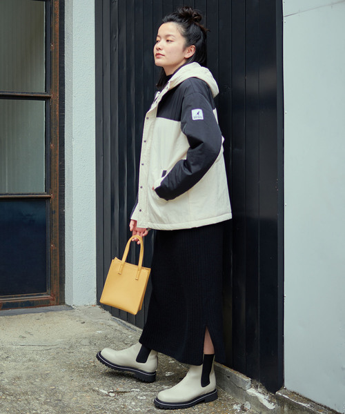 KANGOL EXTRA COMFORT(カンゴールエクストラコンフォート)の「【KANGOL EXTRA COMFORT(カンゴール エクストラ コンフォート)】《WEB限定》ロゴワッペン 配色中綿 ライトジャケット(ブルゾン・レディース・ブラック/グレー/チャコール/ベージュ・M/L/LL)」の12枚目の写真