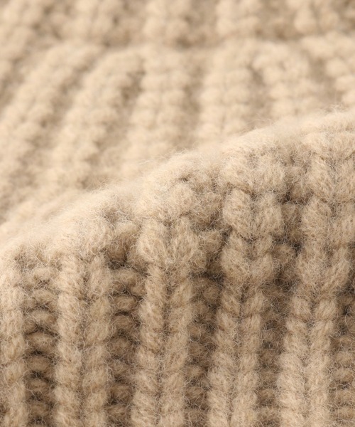 Deuxieme Classe(ドゥーズィエムクラス)の「beanie(ニットキャップ/ビーニー・レディース・ブラック/ウッド/キャメル・FREE)」の6枚目の写真