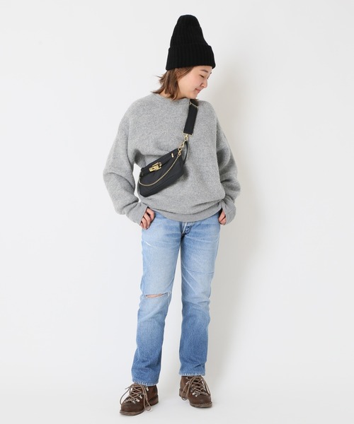 Deuxieme Classe(ドゥーズィエムクラス)の「beanie(ニットキャップ/ビーニー・レディース・ブラック/ウッド/キャメル・FREE)」の19枚目の写真