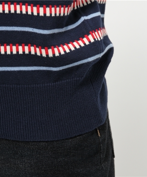 BEAMS BOY（ビームスボーイ）の「BEAMS BOY / 12ゲージ BOY ボーダー クルー ショートスリーブ（ニット/セーター・レディース・ナチュラル/グリーン/ネイビー・ONE SIZE）」の6枚目の写真